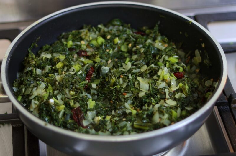 Kale Stir Fry with Coconut (Kale Thoran)