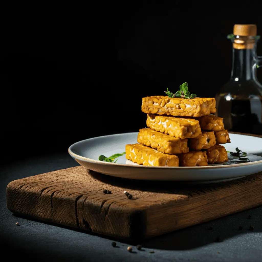 tempeh in a plate