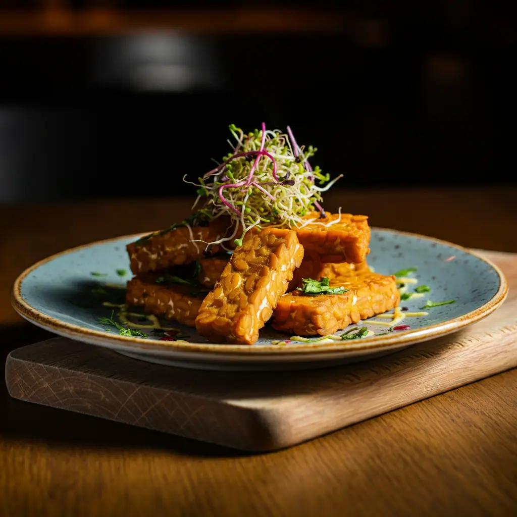 tempeh in a plate