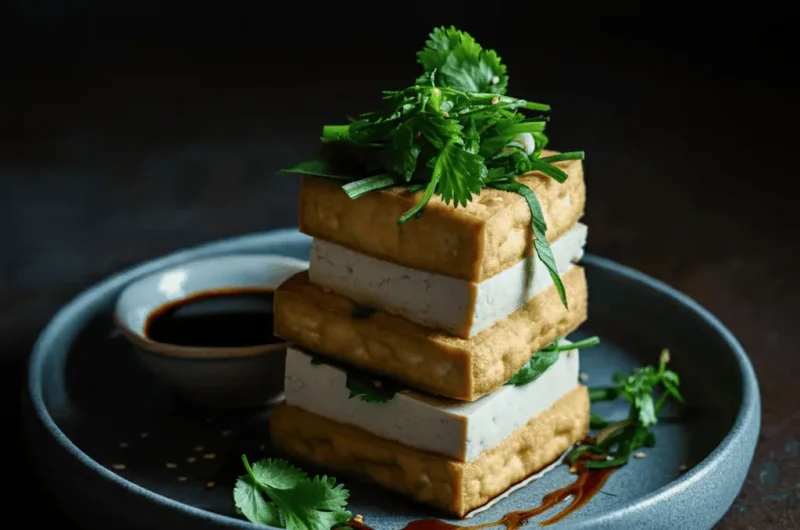 tofu in a plate