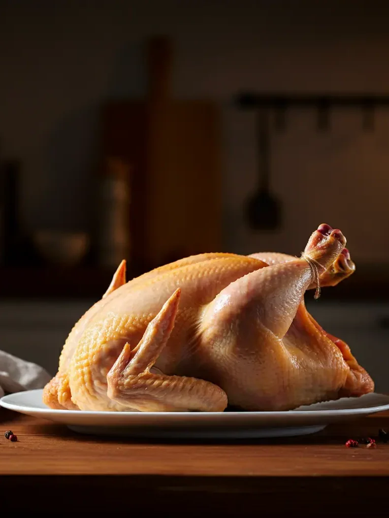 chicken being thawed in a microwave