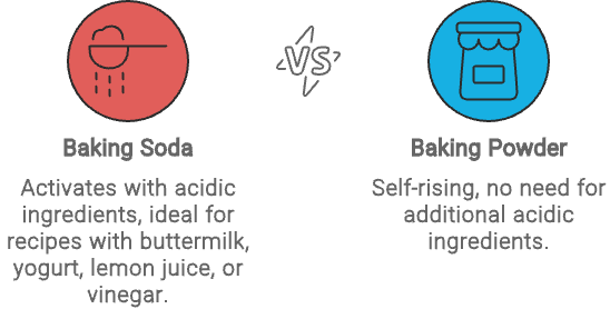 which leavening agent should I use for baking? Baking soda or baking powder