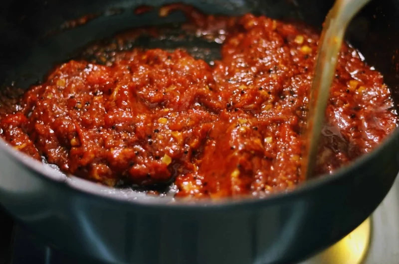 Canned Tomato Pachadi (Andhra style)